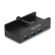 DELOCK Külső USB 5 Gbps 4 Port Hubon keresztül 3 x A-típusú USB és 1 x USB Type-C-k záró csavarmenettel