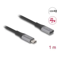 DELOCK USB 4.0 Type C Hosszabbító Fekete-Szürke 1m 81201