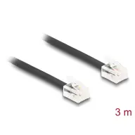 DELOCK RJ-11 Connector Black 3m 90619