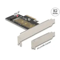 DELOCK PCI Express x4-kártya - 1 x belső NVMe M.2 Key M 80 mm - alacsony profilú formatényező