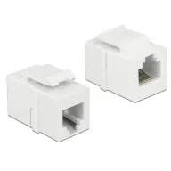 DELOCK Keystone Module RJ12 female - RJ12 female Cat.3 fehér
