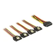 DELOCK SATA PSU power cable Black 15cm 60156