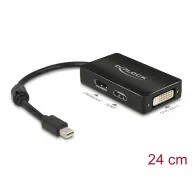 DELOCK Mini DisplayPort HDMI + DisplayPort + DVI Adapter Black 16cm 62623