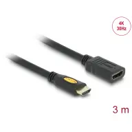DELOCK HDMI Hosszabbító Fekete 3m 83081