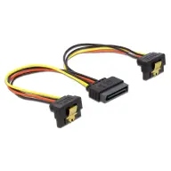 DELOCK SATA PSU Splitter Black 15cm 60128