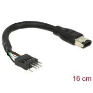 DELOCK Pin header FireWire Átalakító Fekete 16cm 82379