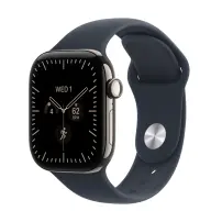 APPLE Watch Series 12 GPS + Cellular 42mm natúr titán tok tengerészkék sportszíj M/L mjgg4mp/a