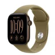APPLE Watch Series 12 GPS + Cellular 42mm sötétbronz alumínium tok olíva sportszíj M/L mjg54mp/a