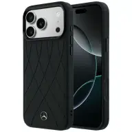 MERCEDES Crossed Lines MagSafe bőrtok Apple iPhone 17 Pro Max fekete MEHMP17X25PSECLK