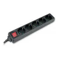 COMMEL Distributer produžni 5 podloška sa prekidačem 3m 1.5mm 16A crno 232-525