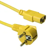 ACT CONNECTIVITY 230V IEC napajalni kabel Rumena 1.2m AK5141