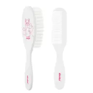 AKUKU Fésű and hairbrush set nylon bristles Llama