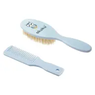 AKUKU Natural sörtés comb and brush blue