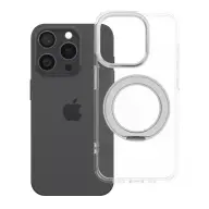 BASEUS Frame Circle Stand magnetic case iPhone 13 Pro transparent-white