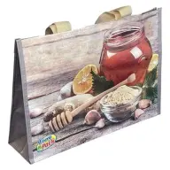 woven plastic case 35x10x25cm méz and ginger