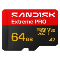 SANDISK Extreme PRO 64GB MicroSDXC 90 MB/s SDSQXCU-064G-GS6MA