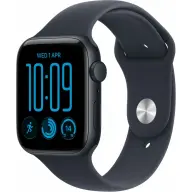 APPLE Watch SE 3 GPS 44mm midnight black aluminum case navy blue sport strap M/L mjl94zr/a