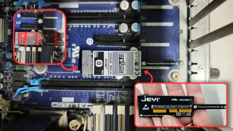 Ezzel az átalakítóval a videokártya hűtője által eltakart PCIe slotokba is kerülhet M.2-es SSD kártya