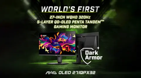 MSI bringt den weltweit ersten 27-Zoll-Gamer-Monitor mit QD-OLED Penta Tandem-Panel auf den Markt