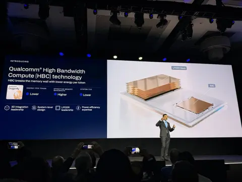 A Qualcomm egymásra rétegezett LPDDR5X lapkákat tartalmazó memóriachipje 133 TB/s-os memória-sávszélességet kínál