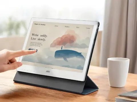 13,3 hüvelykes hordozható E-Ink monitort hozott az AOC – Színes kijelző és 3K-s felbontás jellemzi