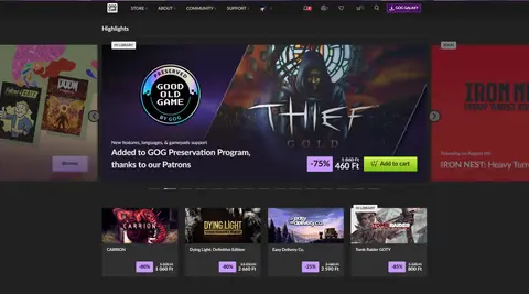 A GOG kifejezetten arra ösztönöz, hogy írd ki lemezre a játékaidat