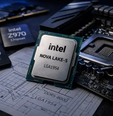 Az Intel 3D V-Cache rivális 28 magos Nova Lake-S processzora közel 300 W-os PL2 TDP-vel érkezhet