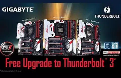 Gigabyte: Thunderbolt 3 támogatás firmware frissítéssel