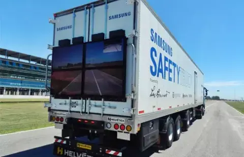 Közútra kerül a Samsung "átlátszó" kamionja