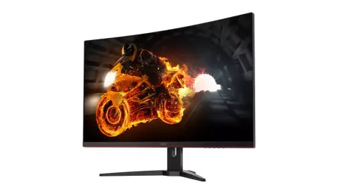 144 Hz-es WQHD gamer monitor AOC-módra, ívelt kijelzővel
