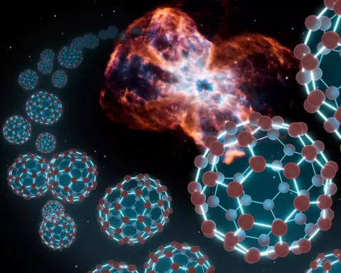 Ionizált molekuláris focilabdákat detektált a Hubble