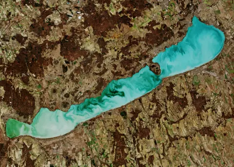 Gyönyörű kép készült a Balatonról az űrből