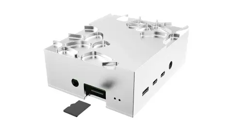 Masszív alumíniumház Raspberry Pi 4-hez az Akasától