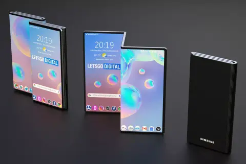 Három részbe hajtható és feltekeredő mobilokkal álmodik a Samsung