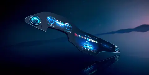 Elképesztő, 56 colos fedélzeti képernyővel jön a Mercedes EQS