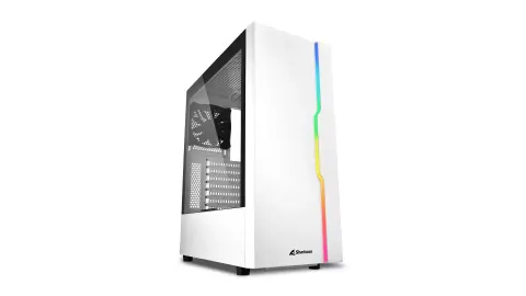 Fehér számítógépház a Sharkoontól, RGB LED világítással megfűszerezve