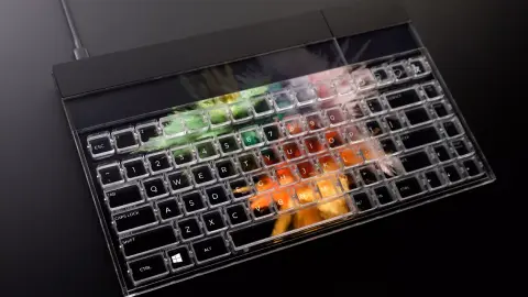 Flux Keyboard: Lélegzetelállító billentyűzet maglev kapcsolókkal és 14 hüvelykes Full HD kijelzővel