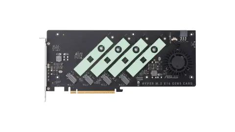 Négy PCI Express 5.0 x4-es M.2-es SSD fér az ASUS új bővítőkártyájába