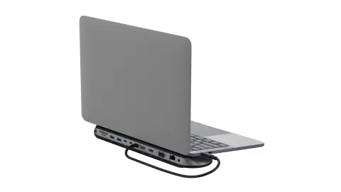 11 portos USB-C dokkoló a Belkintől, ami alátétként a notebook alatt is helyet foglalhat