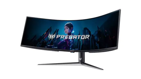 Acer Predator Z57: 57 hüvelykes ívelt gamer monitor 7620 x 2160 pixeles felbontással, Mini LED háttérvilágítással