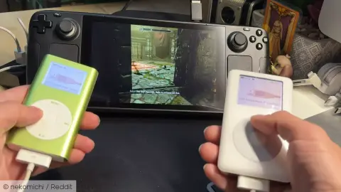 Régi iPod-okból készített kontrollereket a Steam Deckhez egy modder, hogy a Skyrim-et irányítsa
