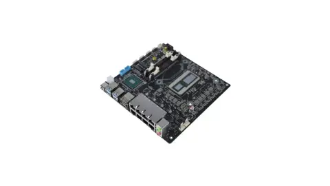 Ezen a Mini-ITX alaplapon 8 darab 2,5 GbE port található – NAS építésre ajánlják, de inkább tűzfalként vethető be