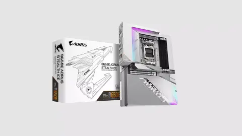 Hátoldalra száműzött csatlakozókkal, kifejezetten letisztult kivitelben érkezik a Gigabyte 650E Aorus Stealth Ice alaplapja