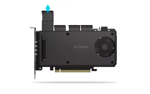 56 GB/s-os tempóra is képes lehet az Icy Dock PCIe 5.0-s SSD kártyákhoz készített adapterkártyája