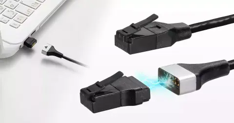 Mágneses Ethernet csatlakozót készített egy japán gyártó – A MagSafe akkumulátortöltő-csatlakozókra hajaz