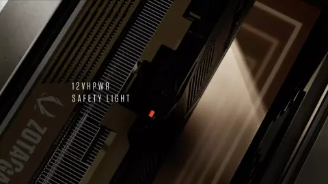 Bei ZOTAC GeForce RTX 50 Grafikkarten zeigt eine rote LED an, wenn die +12VHPWR Verbindung nicht funktioniert