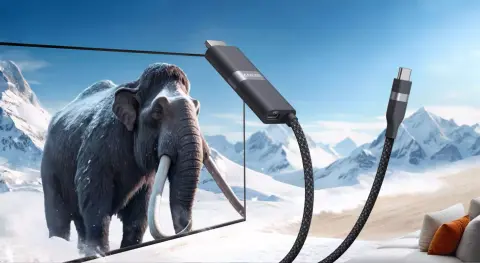 Az Anker nagy teljesítményű töltés támogatásával keresztezett egy HDMI kábelt