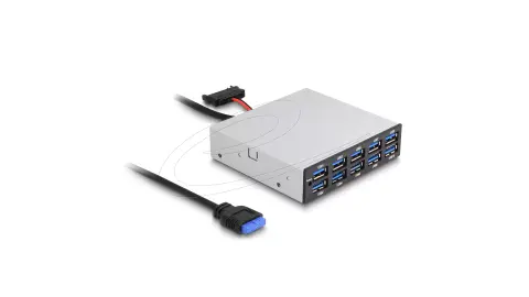 10 darab előlapi USB porttal áll az asztali konfigurációk rendelkezésére a Delock új kiegészítője