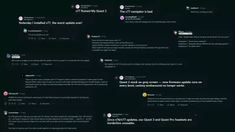 Sokan sikítottak, hogy hibás lesz a v77-es Quest frissítés, a Meta mégis kiadta