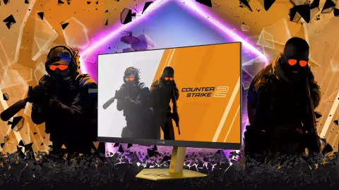 610-Hz-Gamer-Monitore von AOCs Gamer-Sparte AGON - einer davon im Counter-Strike-2-Design